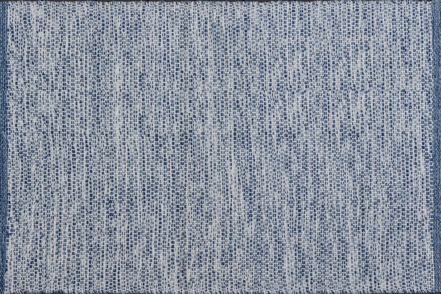 Alfombra de Algodón Azul con Borde Marino