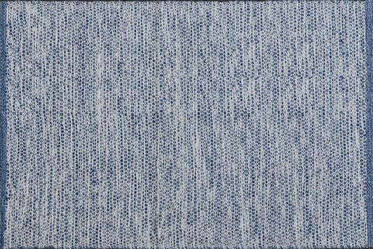 Alfombra de Algodón Azul con Borde Marino