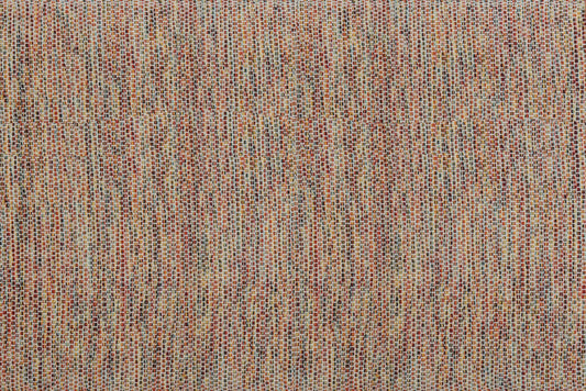 Alfombra de Algodón Multicolor con Borde Naranja