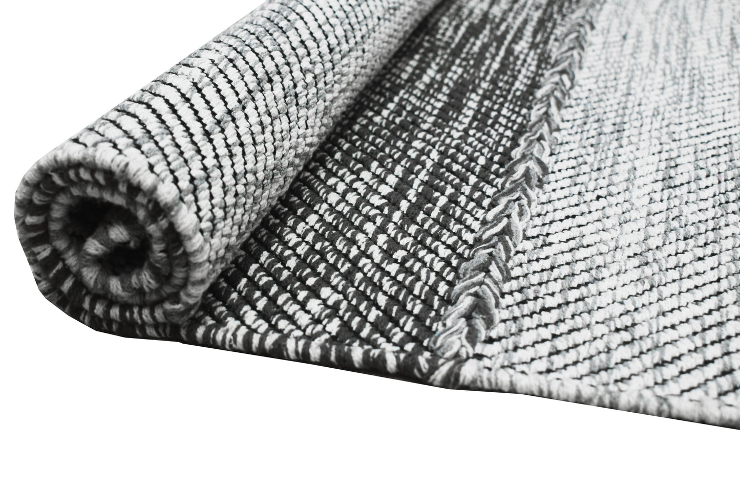 Alfombra Dhurrie de Algodón – Con Borde y Flecos