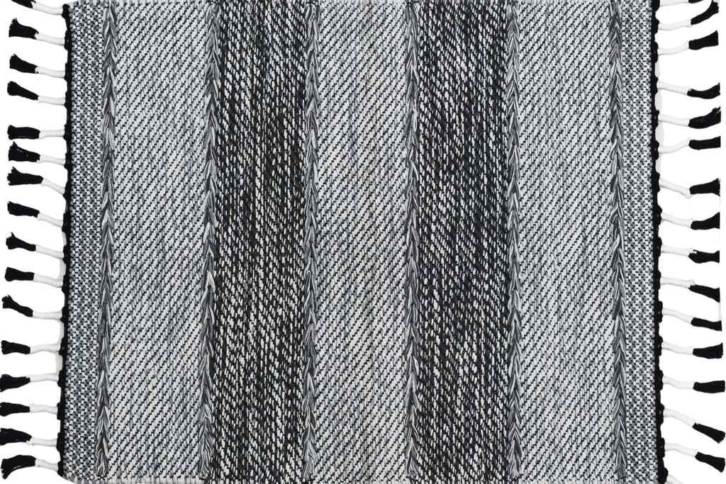 Alfombra Dhurrie de Algodón – Con Borde y Flecos