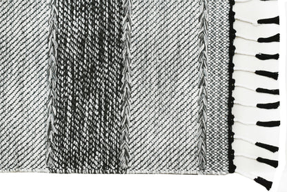 Alfombra Dhurrie de Algodón – Con Borde y Flecos