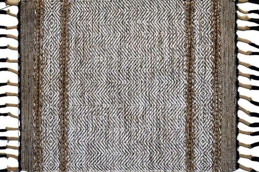 Alfombra Dhurrie de Algodón – Con Borde y Flecos