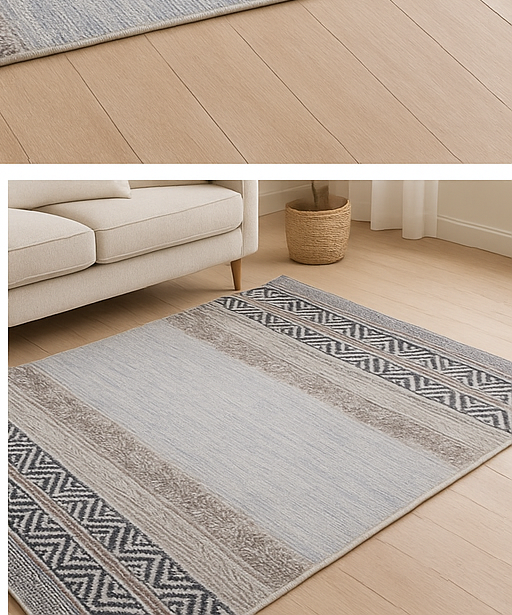 Alfombra Kilim de Algodón – Textura Shaggy