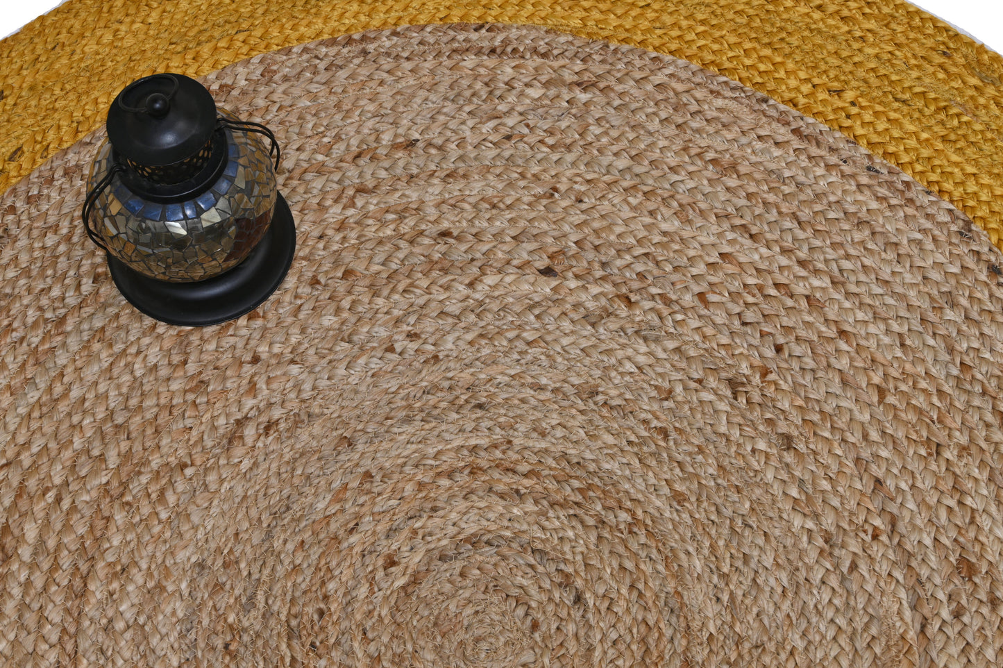 Alfombra Redonda de Yute Trenzado – Con Borde