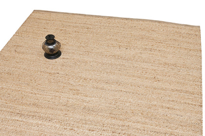 Alfombra Dhurrie de Yute Hecha a Mano – Borde Acabado