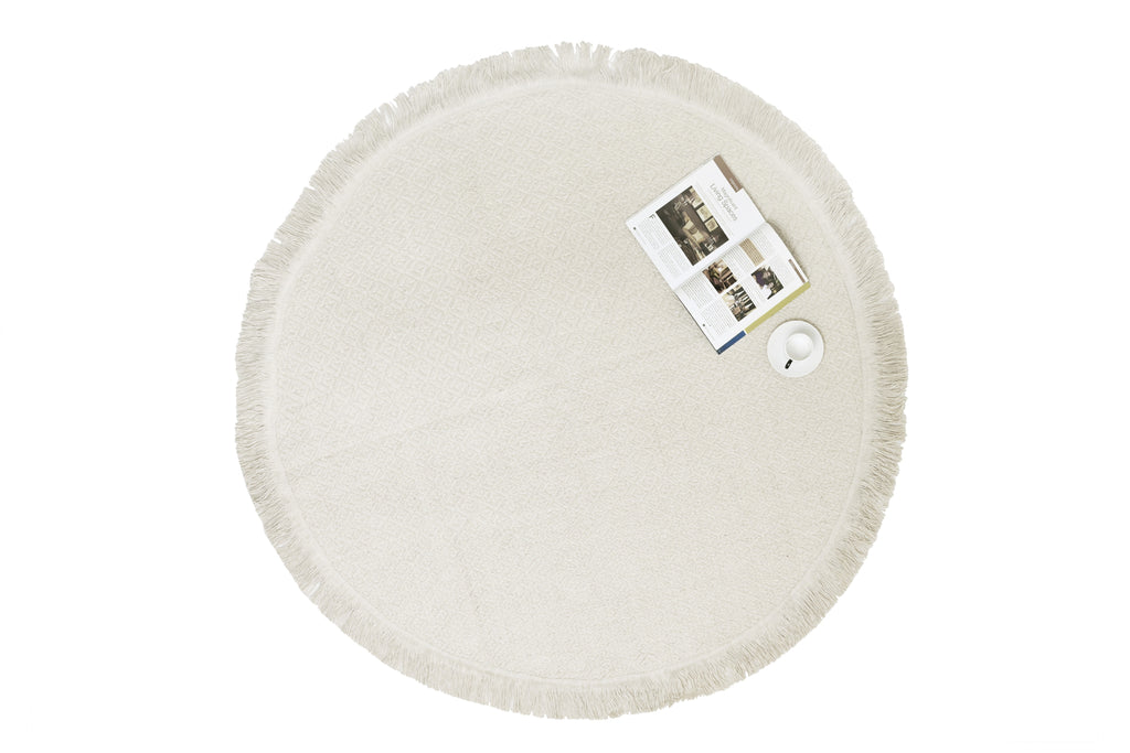 Alfombra Redonda de Yute – Con Base Antideslizante