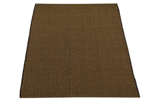 Alfombra de Playa Tejida a Mano Arena Terrestre en Marrón Cálido