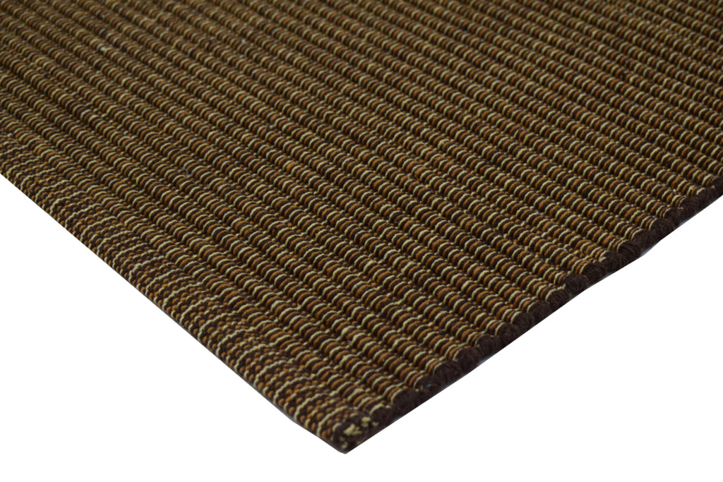 Alfombra de Playa Tejida a Mano Arena Terrestre en Marrón Cálido