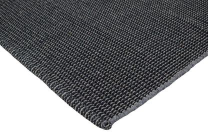 Alfombra de Playa Tejida a Mano Piedra Tormentosa en Gris Oscuro