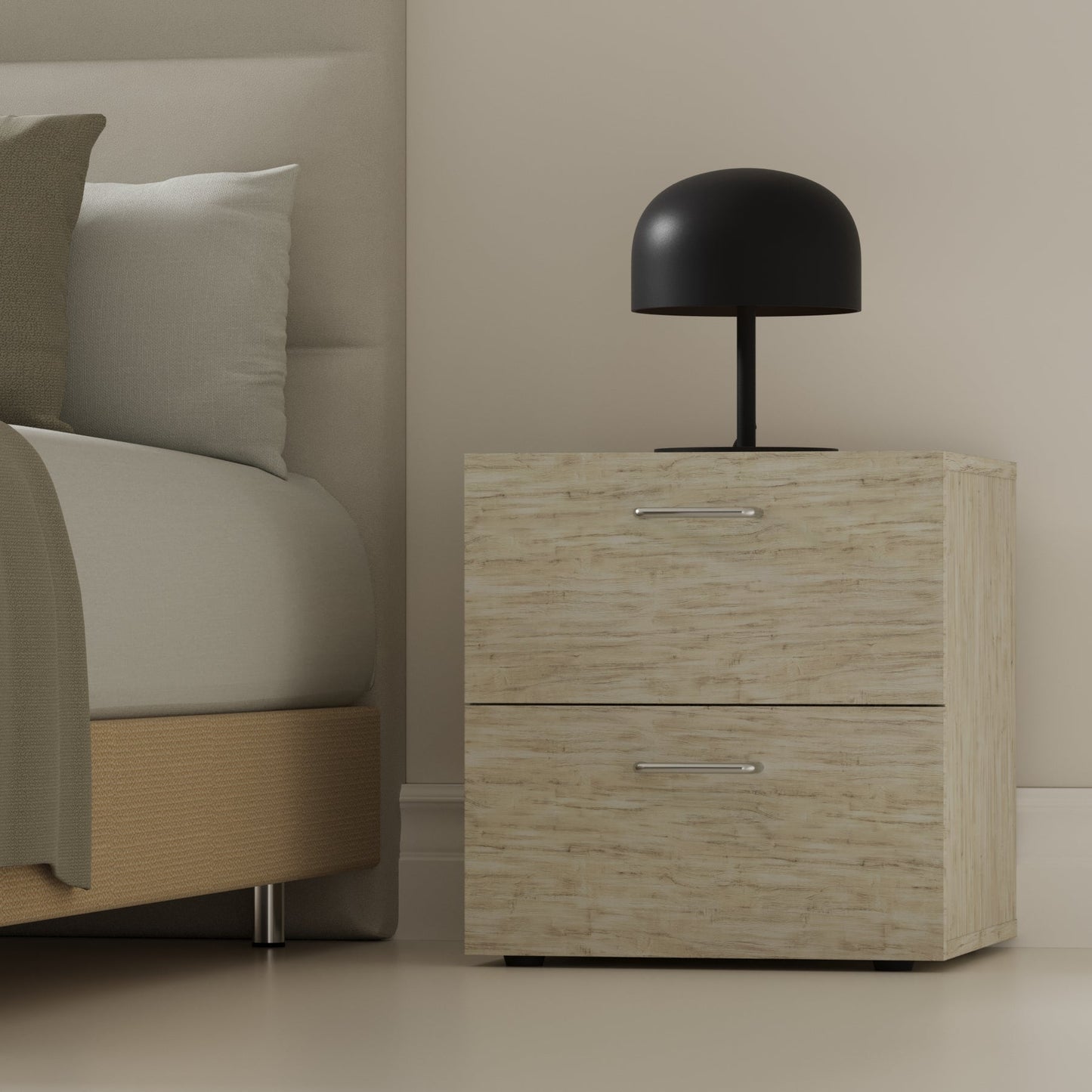 Mesita de Noche con Cajones