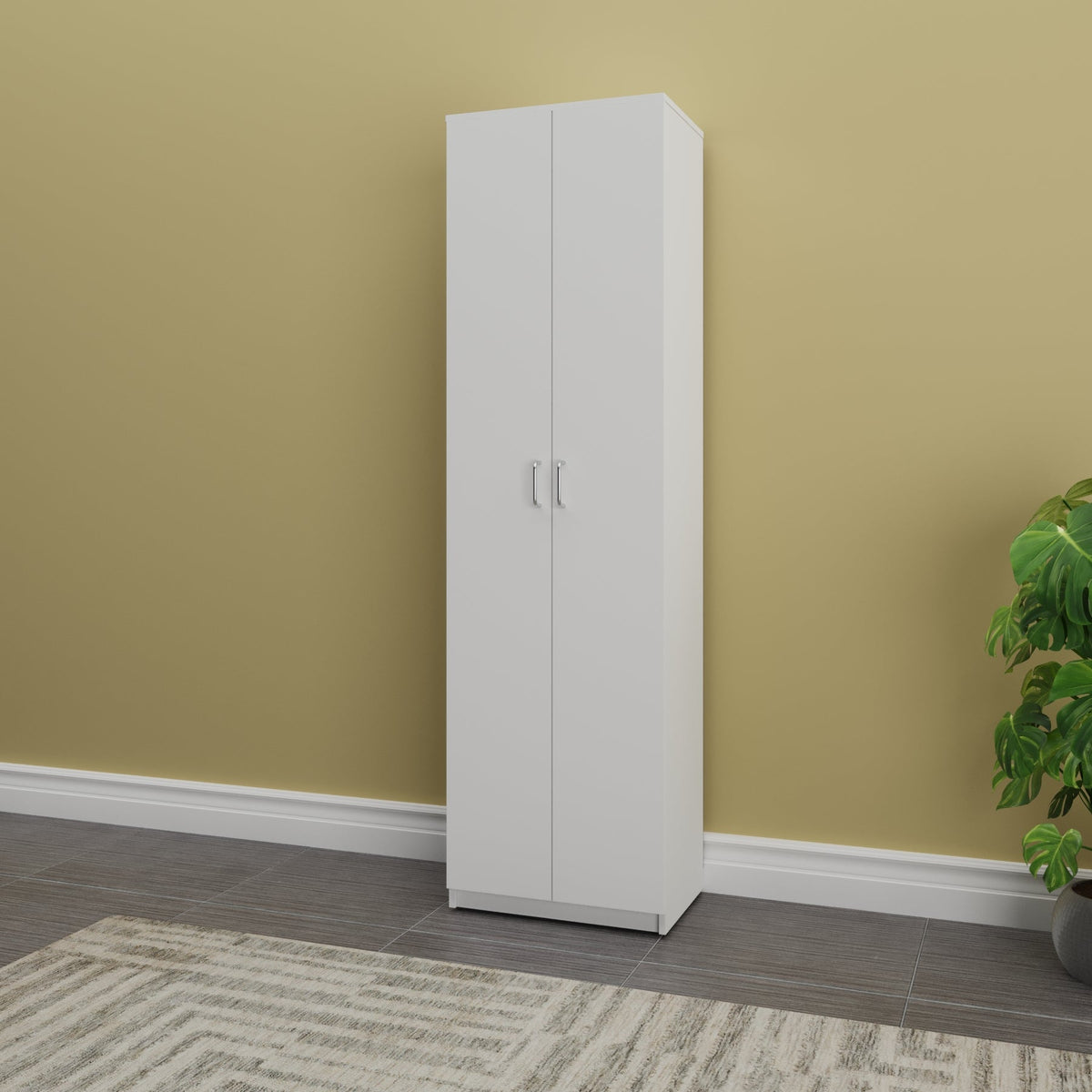 Gabinete de Doble Puerta MYSRTA1022091 Blanco Solar - vista lateral en ambiente con puertas cerradas