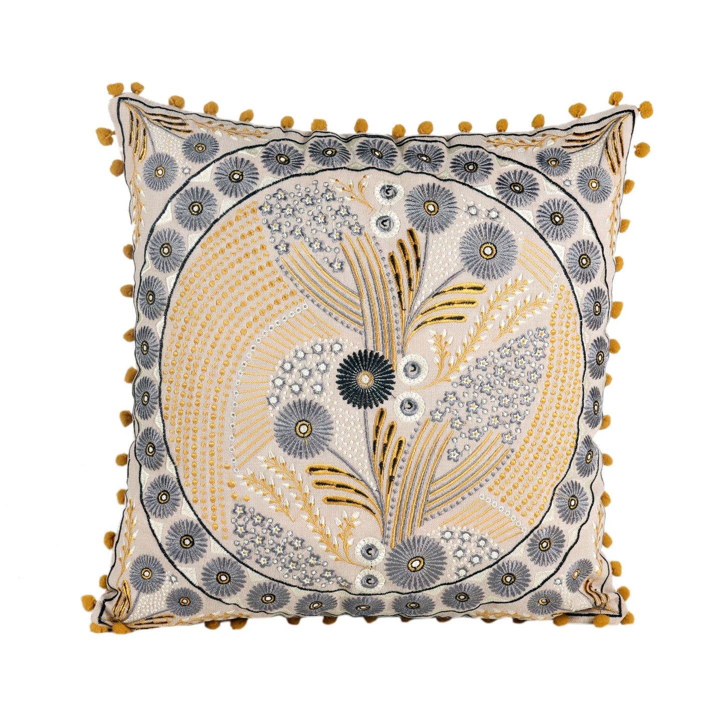 Taburete con Cojín de Piso y Almohada – Juego Completo