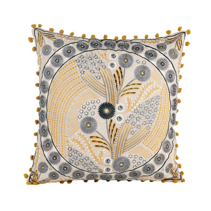 Taburete con Cojín de Piso y Almohada – Juego Completo