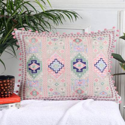 Taburete con cojín de piso y set de almohadas