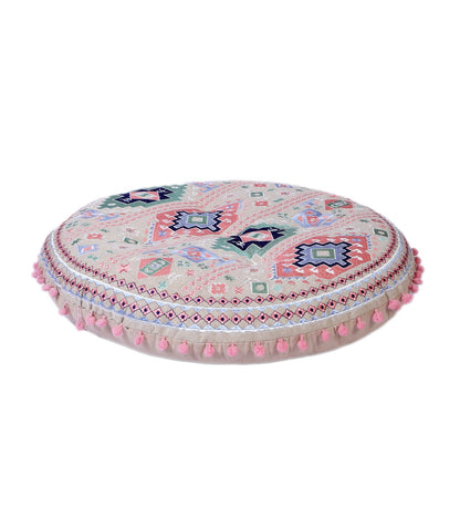 Taburete con Cojín de Piso y Almohada – Juego Completo