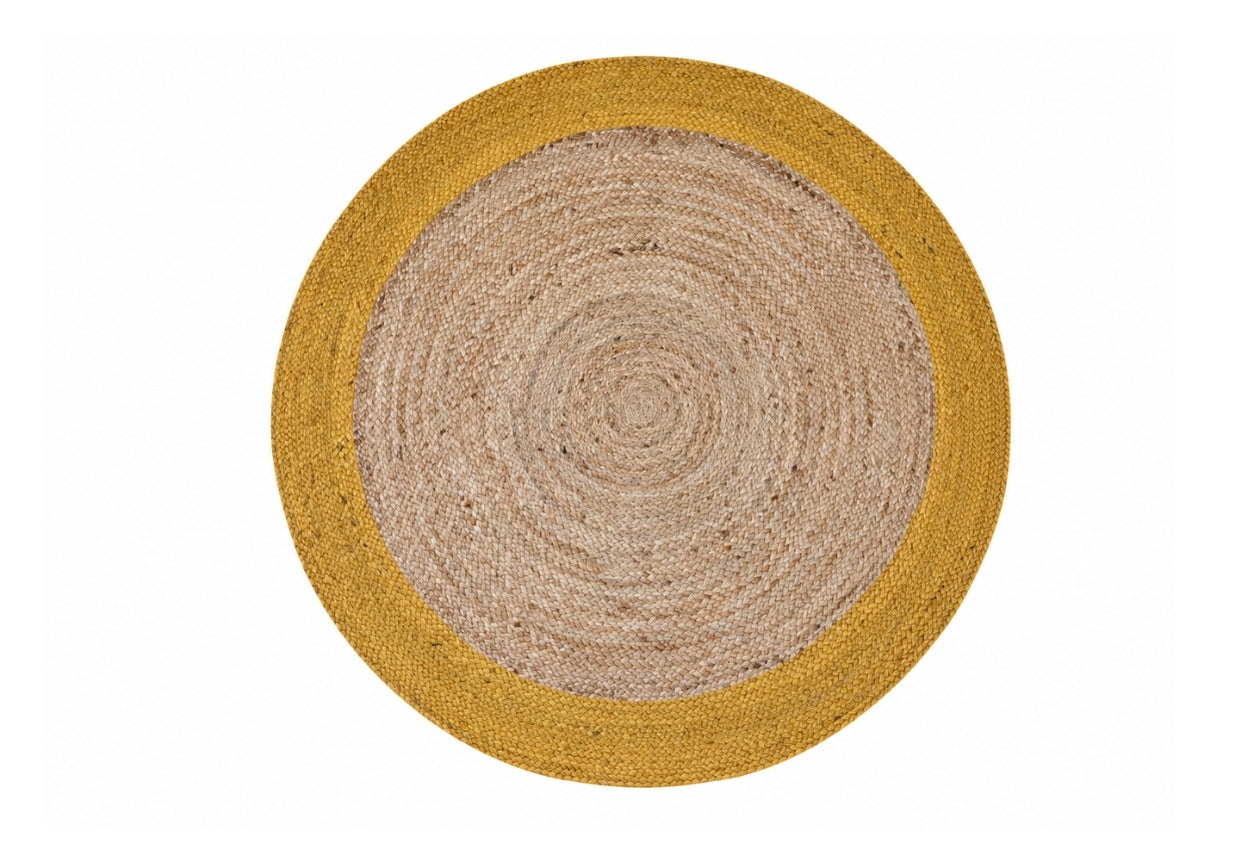 Alfombra Redonda de Yute Trenzado – Con Borde