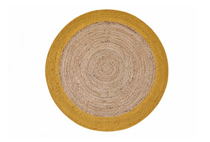Alfombra Redonda de Yute Trenzado – Con Borde