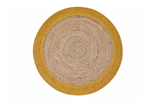 Alfombra Redonda de Yute Trenzado – Con Borde