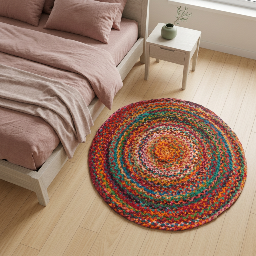 Alfombra Chindi IC10207 junto a la cama