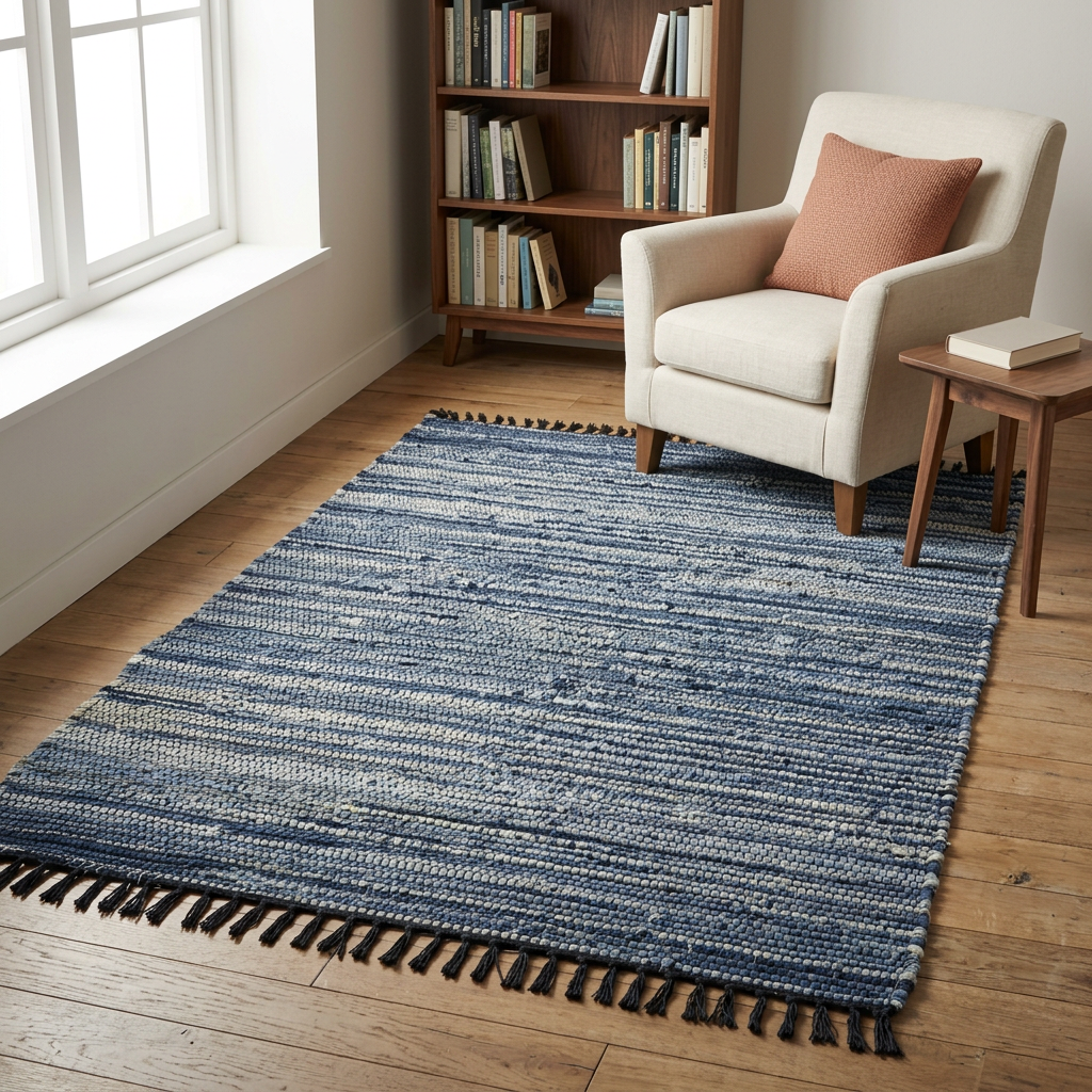 Alfombra IC9418 en un rincón de lectura