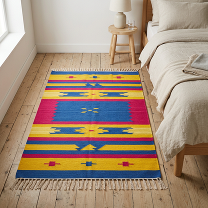 Alfombra OX5 al lado de la cama