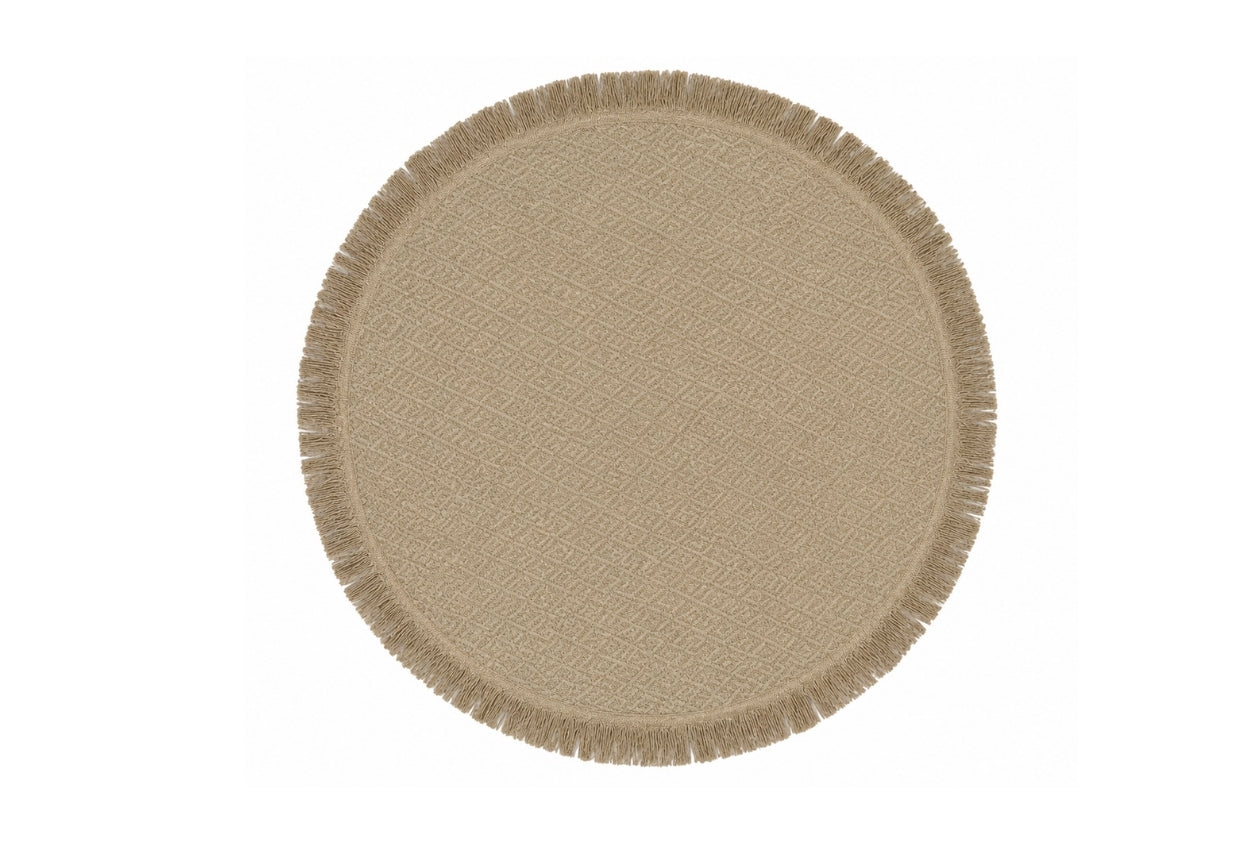 Alfombra Redonda de Yute – Con Base Antideslizante