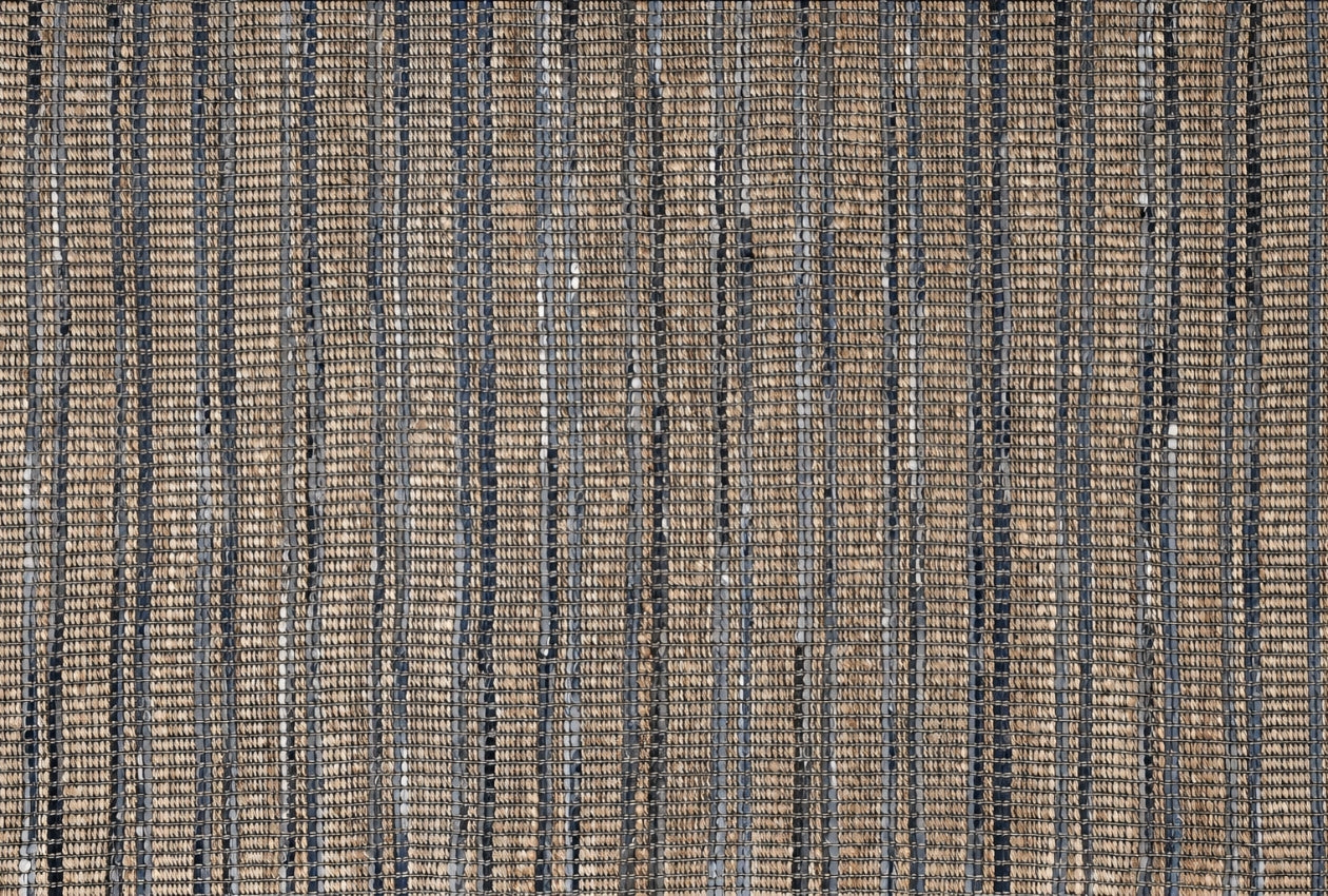 Alfombra de Denim y Yute Sarkanda – Borde Acabado
