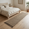 Camino de 60 × 240 cm junto a la cama