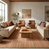Sarkanda Striped Rug, Spray-Finished Edge, IC15112 Orange