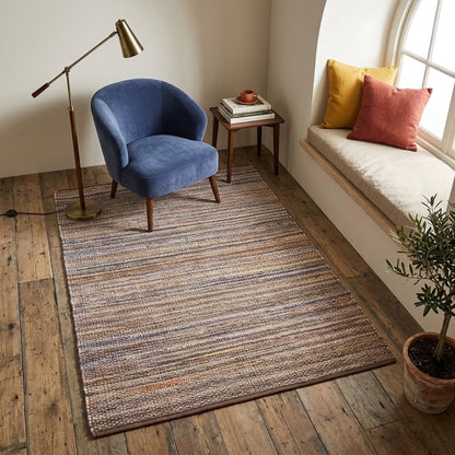 Alfombra Chindi Estampada con Borde IC14017 Marrones/Beige