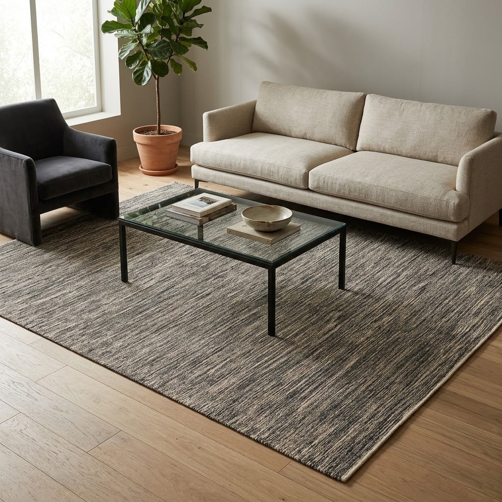 Alfombra Chindi Lisa Con Borde IC9643 Crema/Marfil