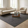 Cotton Rug with Charcoal Border IC15652 Black/White