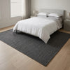 Cotton Rug with Charcoal Border IC15652 Black/White