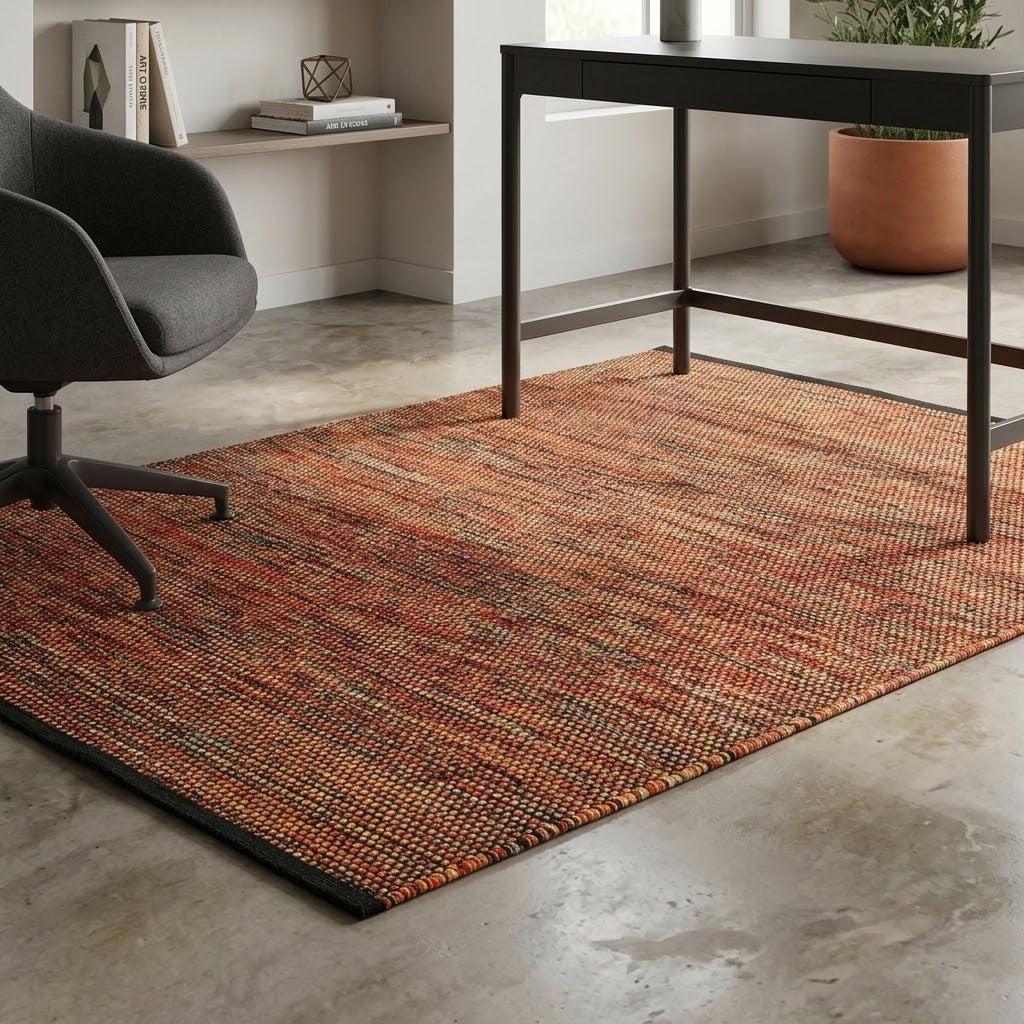 Alfombra de Algodón con Borde Negro IC12582 Multicolor