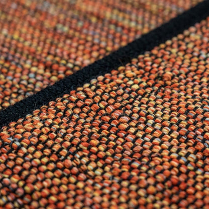 Alfombra de Algodón con Borde Negro IC12582 Multicolor