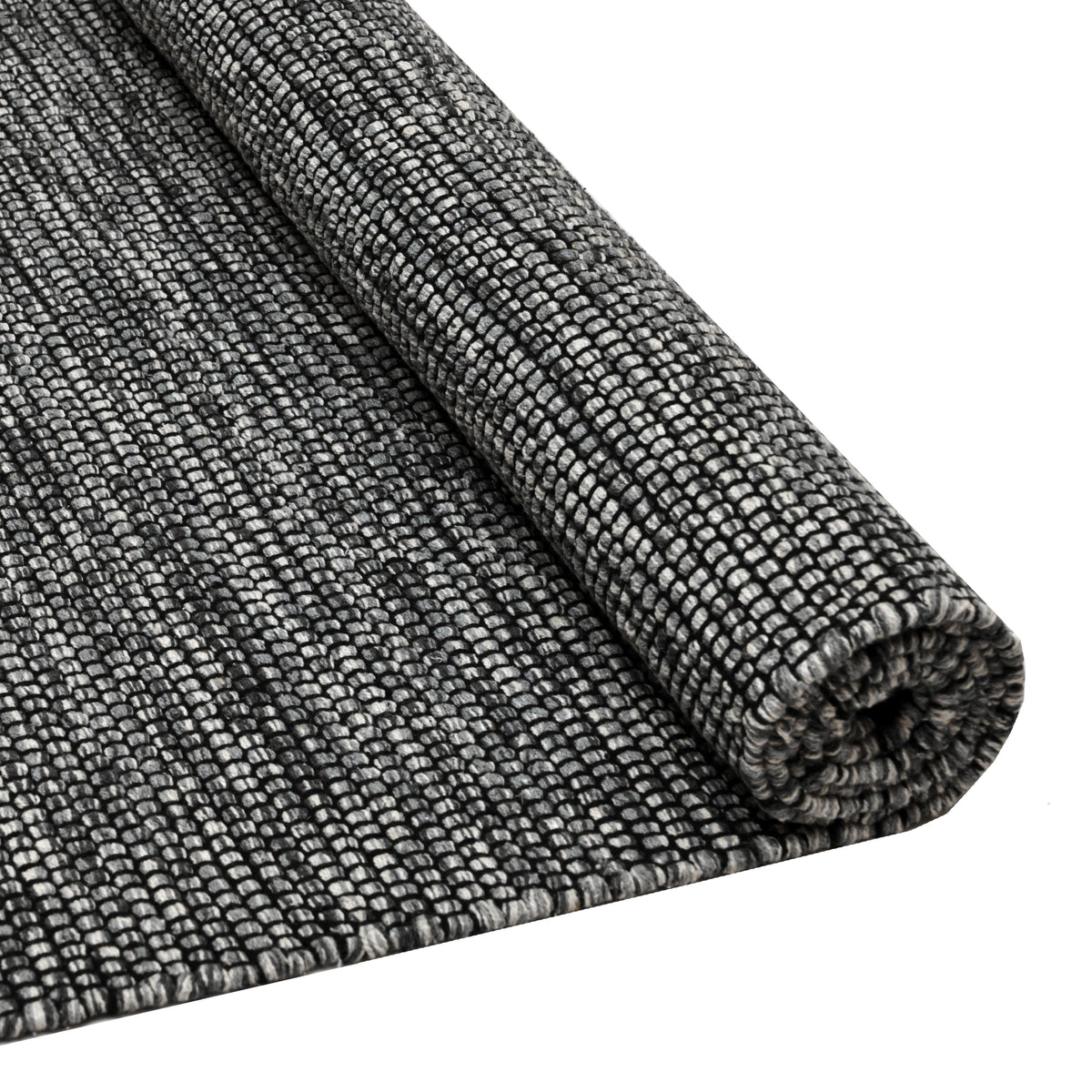 Alfombra tejida a mano IC12583 con borde negro