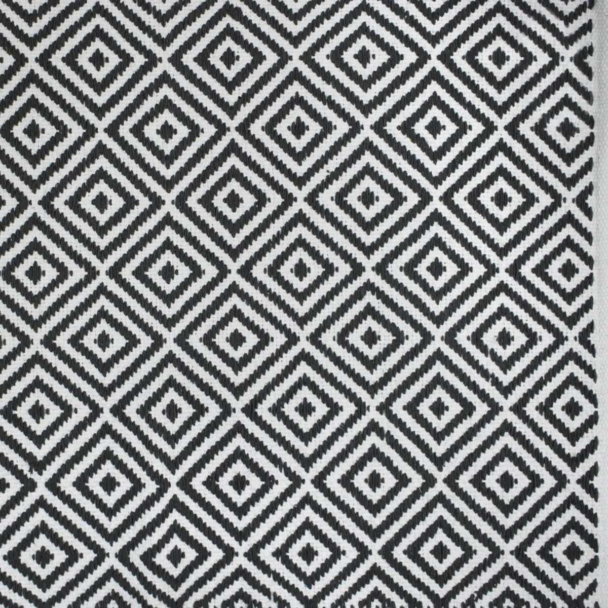 Alfombra de algodón IC14647 grises y plateado con diamantes