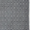 Alfombra de Algodón con Patrón de Diamante Borde Acabado IC17719 Negro