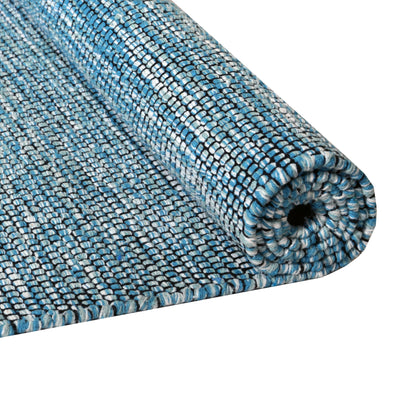 Alfombra de algodón IC13432 azul con borde negro - vista 3