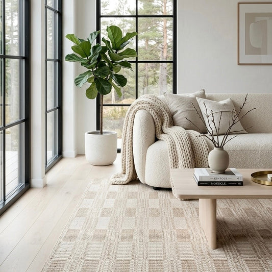 Seagrass Area Rug with Finished Border IC18404 Natural