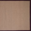 Alfombra de yute con borde marrón IC18798 en marrón y beige