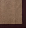 Alfombra de yute con borde marrón IC18798 en marrón y beige