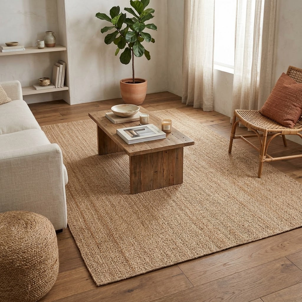 Alfombra de Yute Trenzado IC12606 Natural