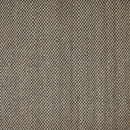 Jute and Cotton Checked Rug with Finished Edge IC14544 Grey/Silver