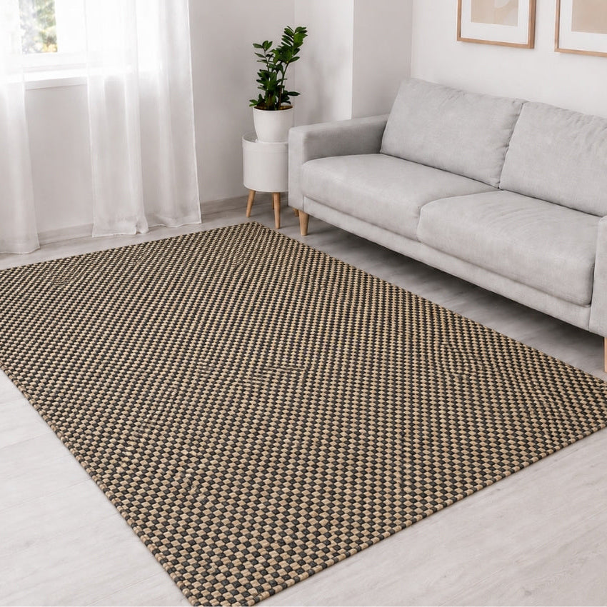 Alfombra de Yute IC14544 grises/plateado - vista 3