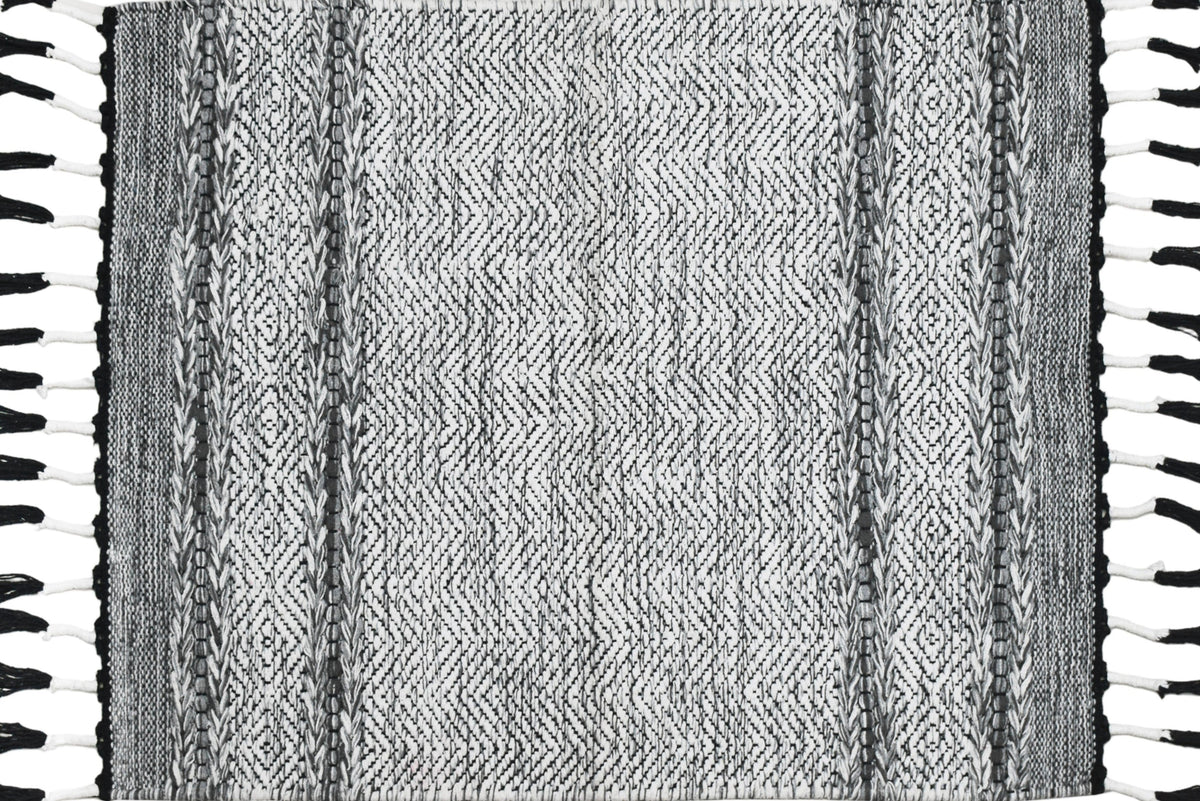 Alfombra Dhurrie IC17485 grises/plateado - vista 1