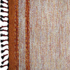 Alfombra Dhurrie de Algodón Con Borde y Flecos IC17717 Naranja