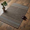 Cotton Kilim Rug Finished Edge IC14492 Brown/Beige