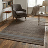 Cotton Kilim Rug Finished Edge IC14492 Brown/Beige